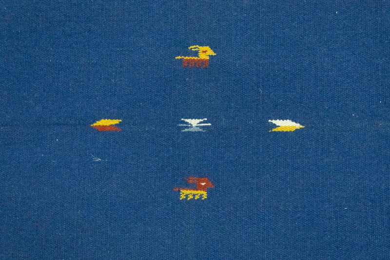 Dywan Kelim - modny - 180 x 120 cm - niebieski