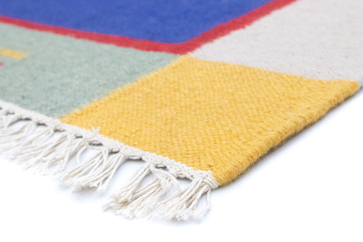 Dywan Kelim - modny - 180 x 120 cm - niebieski