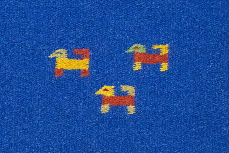 Dywan Kelim - modny - 180 x 120 cm - niebieski