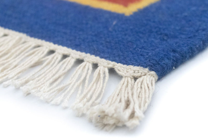 Dywan Kelim - modny - 200 x 140 cm - niebieski