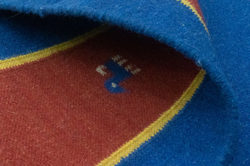 Dywan Kelim - modny - 200 x 140 cm - niebieski