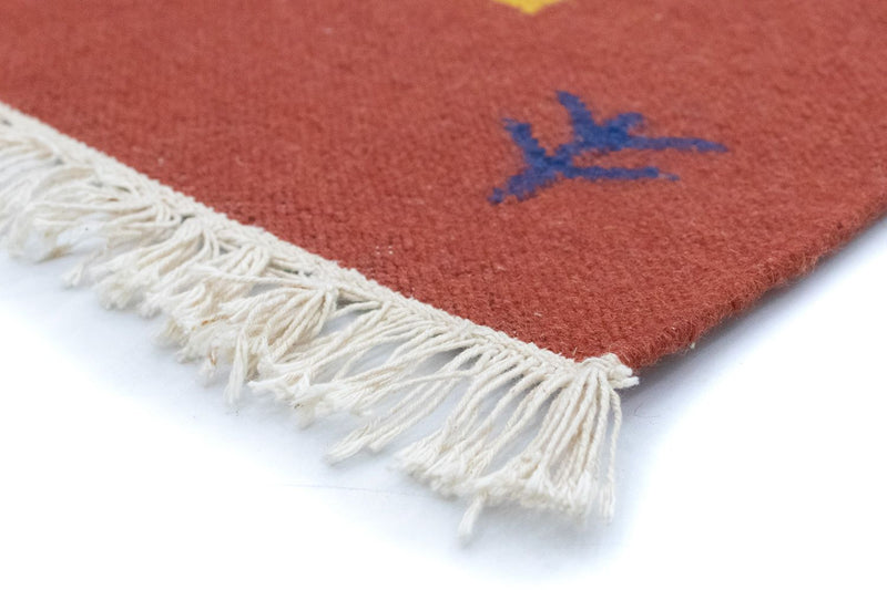 Dywan Kelim - modny - 200 x 140 cm - niebieski