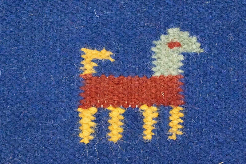 Dywan Kelim - modny - 200 x 140 cm - niebieski