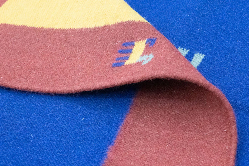 Dywan Kelim - modny - 200 x 140 cm - niebieski