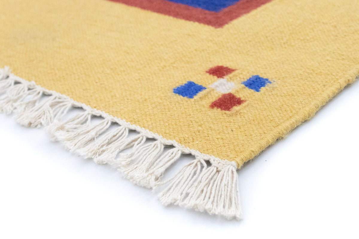 Dywan Kelim - modny - 200 x 140 cm - niebieski