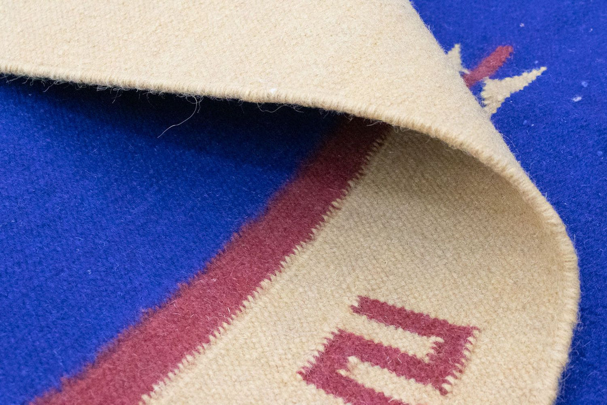 Dywan Kelim - modny - 200 x 140 cm - niebieski