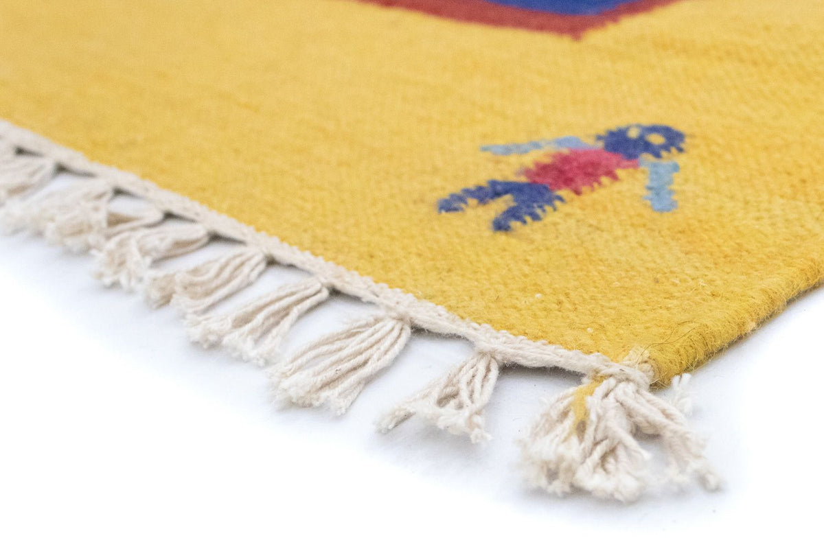 Dywan Kelim - modny - 200 x 140 cm - niebieski