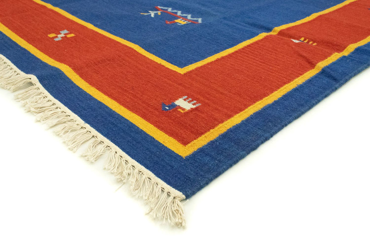 Dywan Kelim - modny - 300 x 200 cm - niebieski