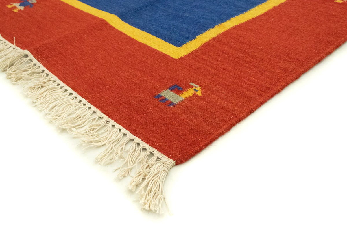 Dywan Kelim - modny - 300 x 200 cm - niebieski