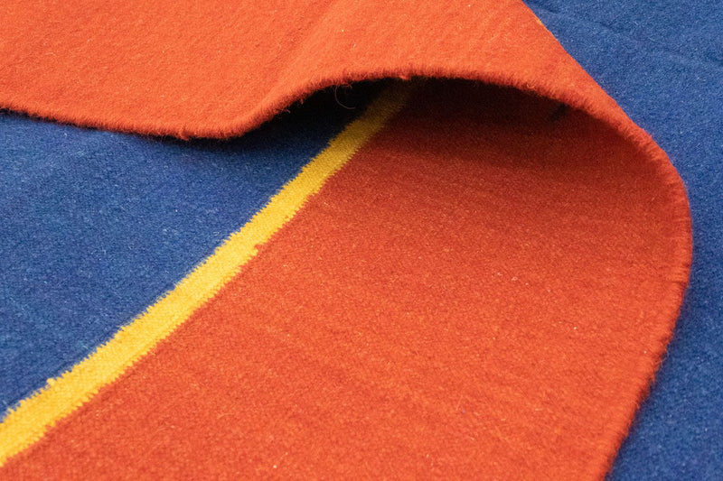 Dywan Kelim - modny - 300 x 200 cm - niebieski