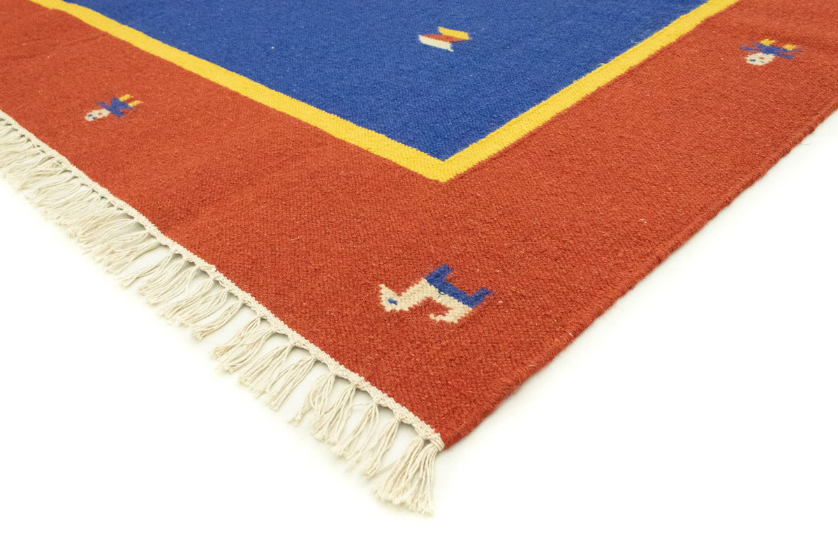 Dywan Kelim - modny - 300 x 200 cm - niebieski