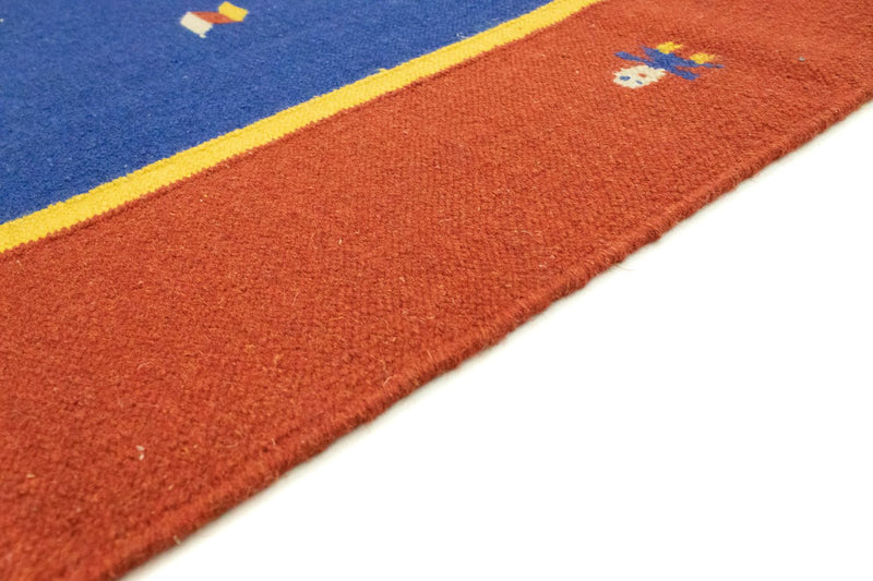 Dywan Kelim - modny - 300 x 200 cm - niebieski