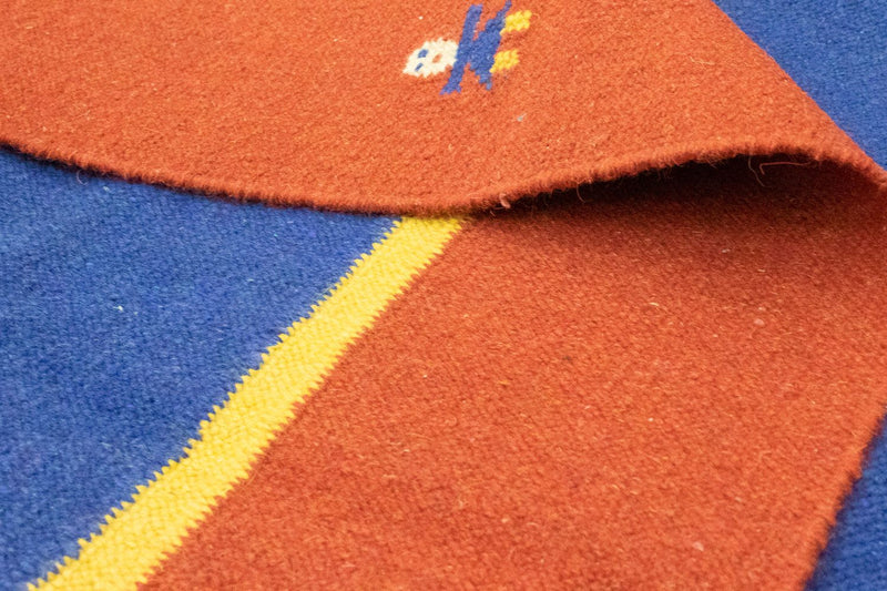 Dywan Kelim - modny - 300 x 200 cm - niebieski