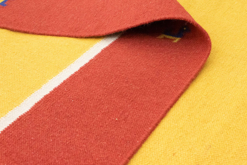 Dywan Kelim - modny - 300 x 200 cm - żółty