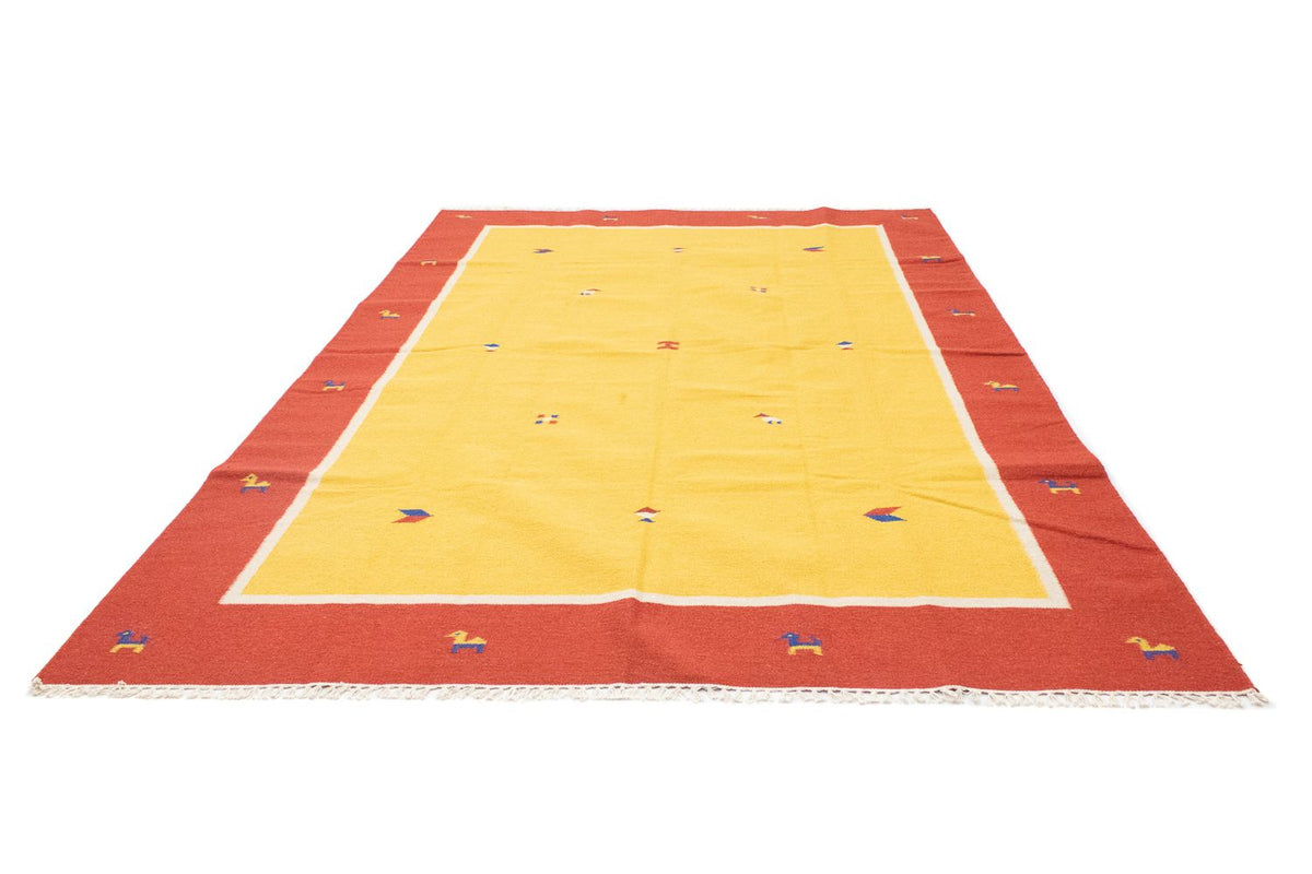 Dywan Kelim - modny - 300 x 200 cm - żółty