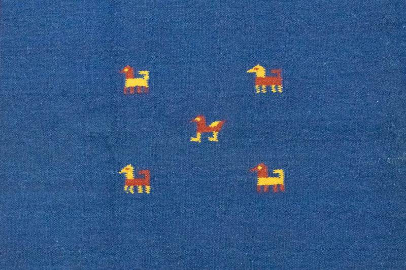 Dywan Kelim - modny - 300 x 200 cm - niebieski