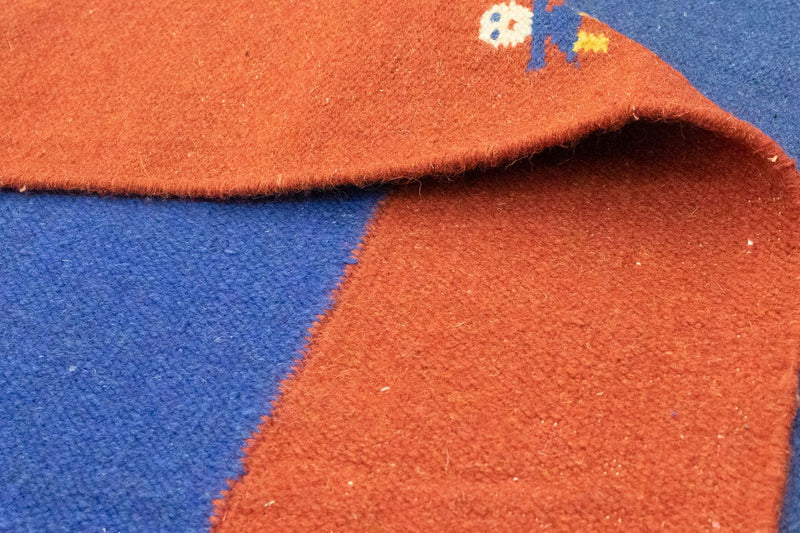 Dywan Kelim - modny - 300 x 200 cm - niebieski