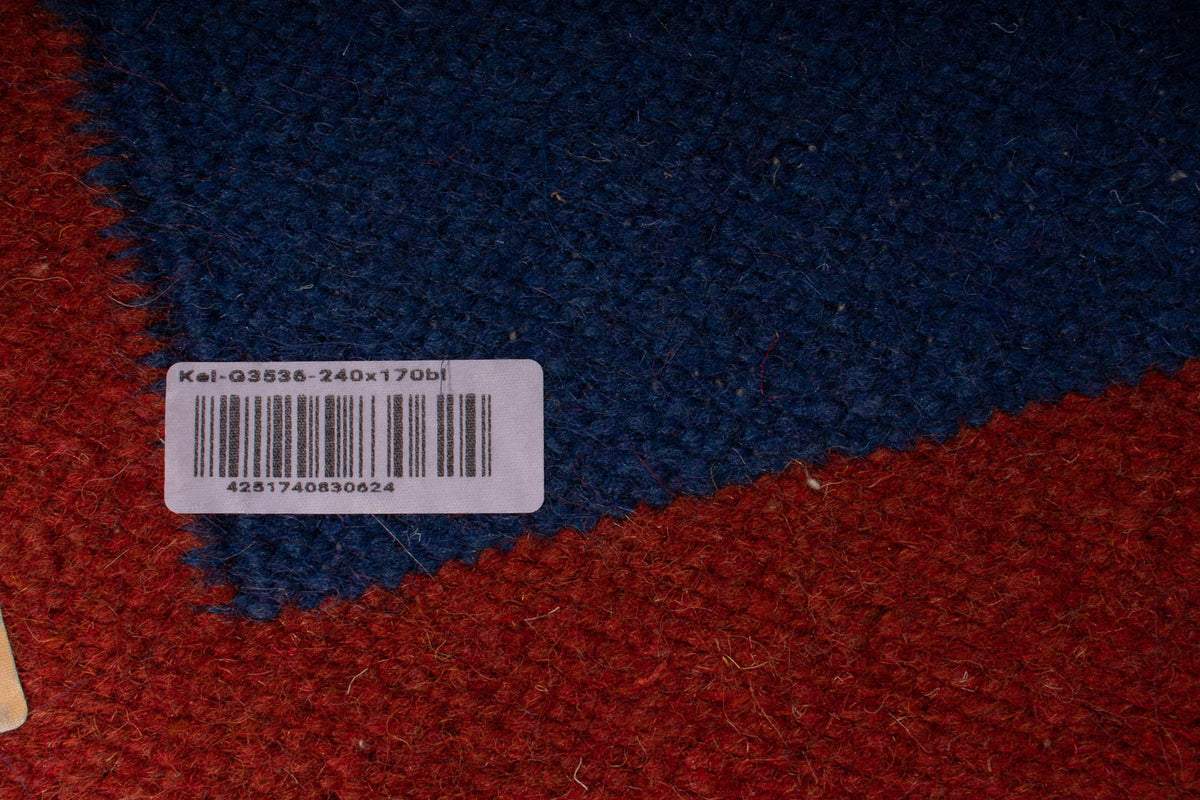 Dywan Kelim - modny - 240 x 170 cm - ciemnoniebieski