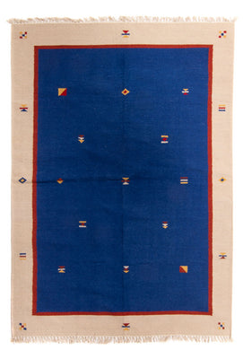 Dywan Kelim - modny - 240 x 170 cm - ciemnoniebieski