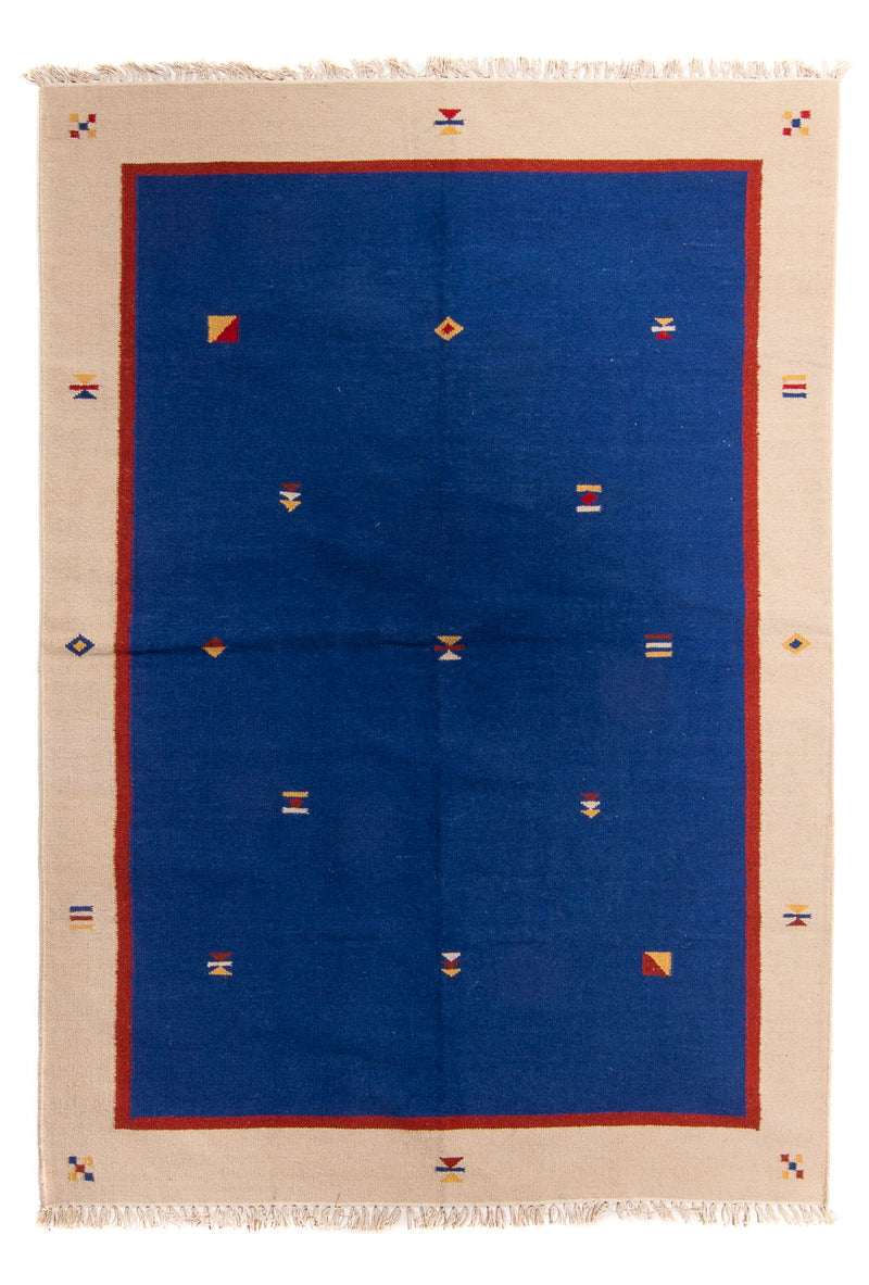 Dywan Kelim - modny - 240 x 170 cm - ciemnoniebieski