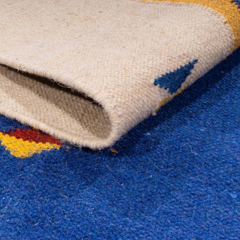 Dywan Kelim - modny - 240 x 170 cm - ciemnoniebieski