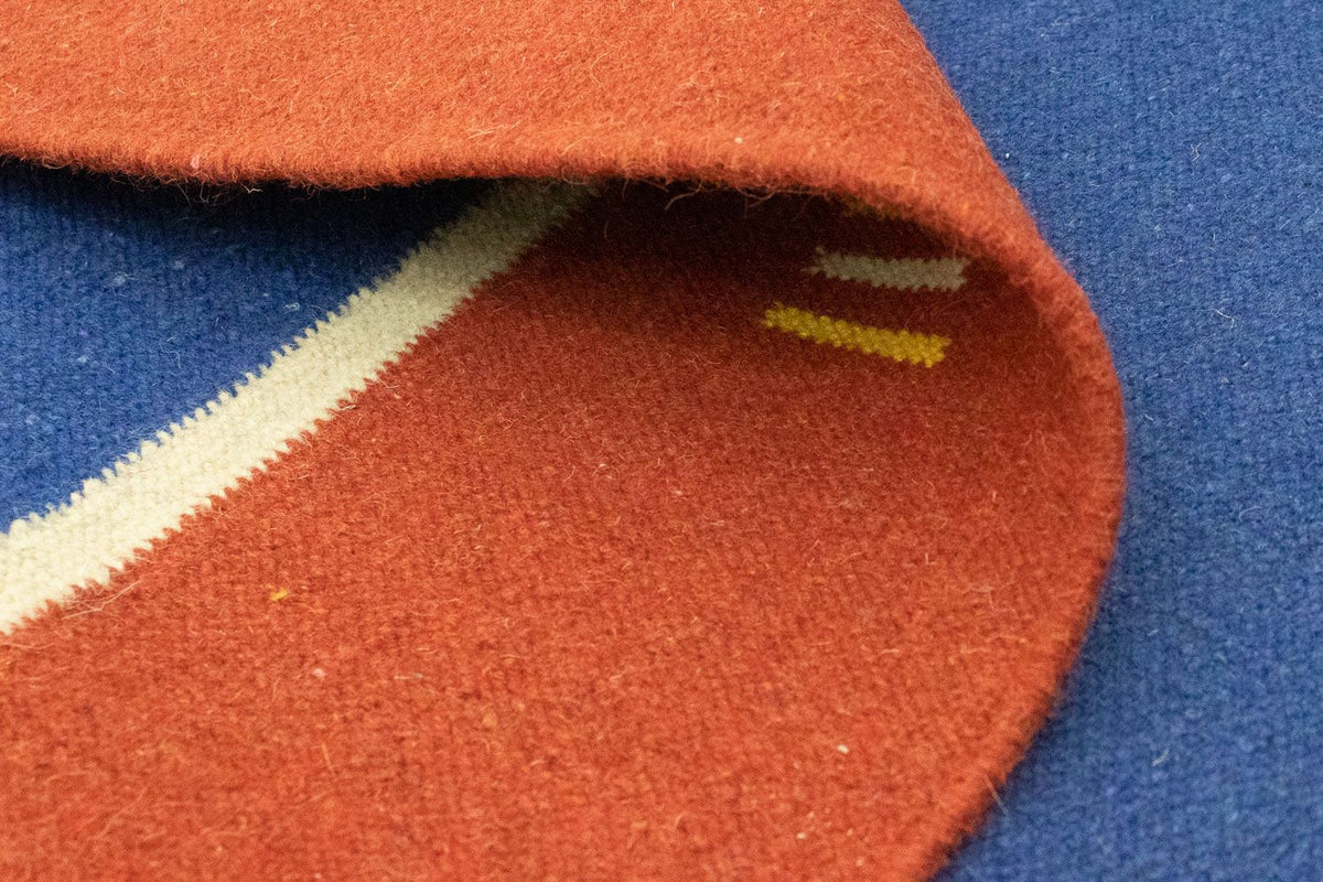 Dywan Kelim - modny - 300 x 200 cm - niebieski