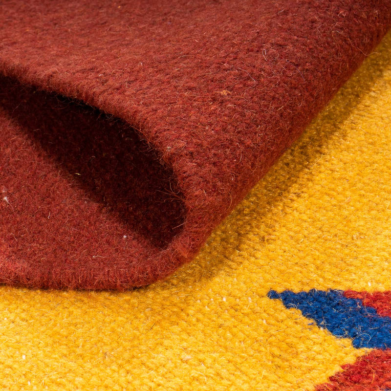 Dywan Kelim - modny - 240 x 170 cm - złoto