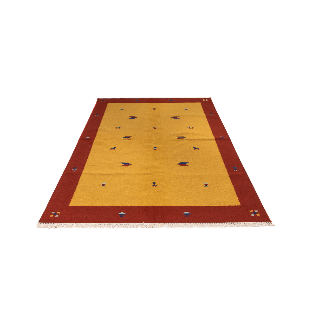 Dywan Kelim - modny - 240 x 170 cm - złoto