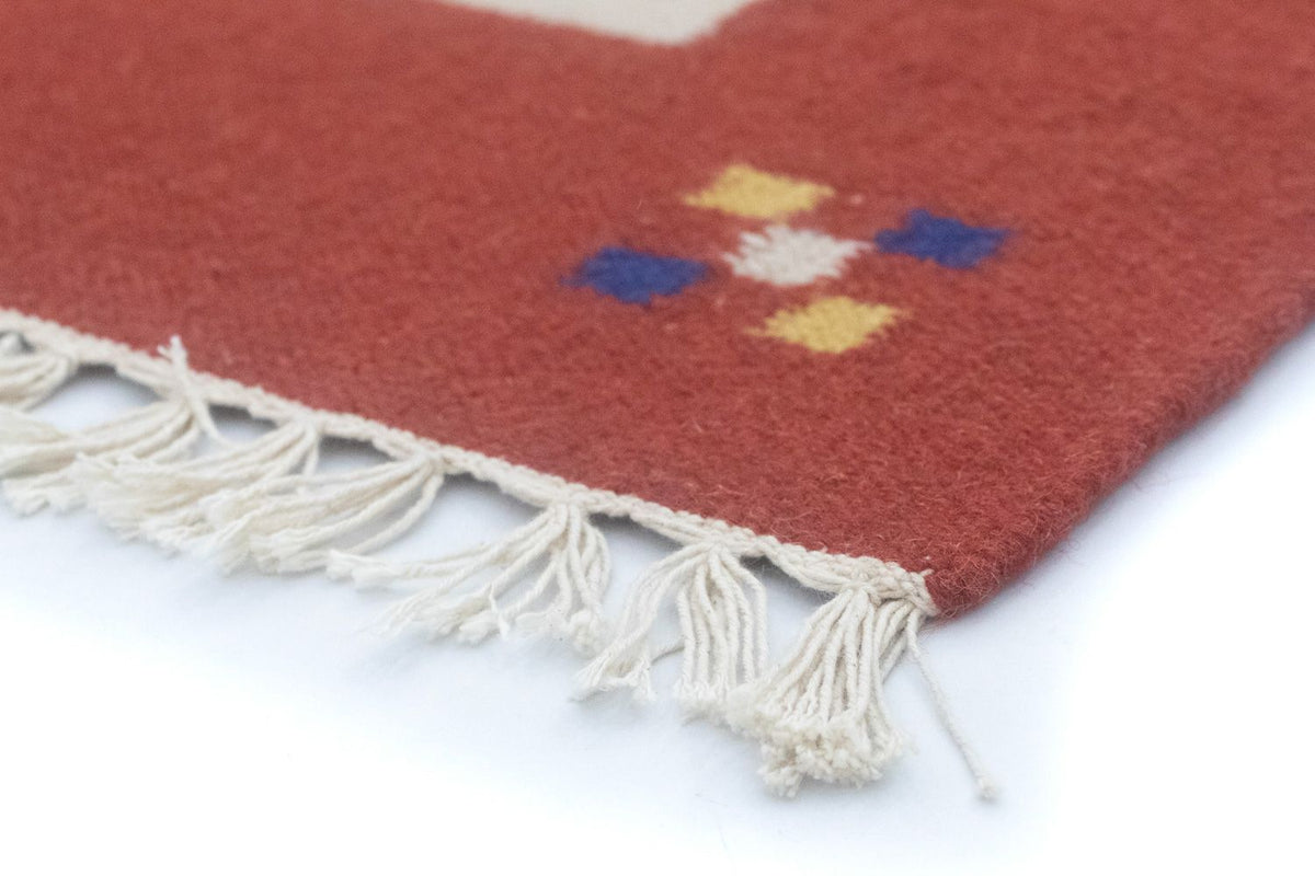 Dywan Kelim - modny - 200 x 140 cm - żółty