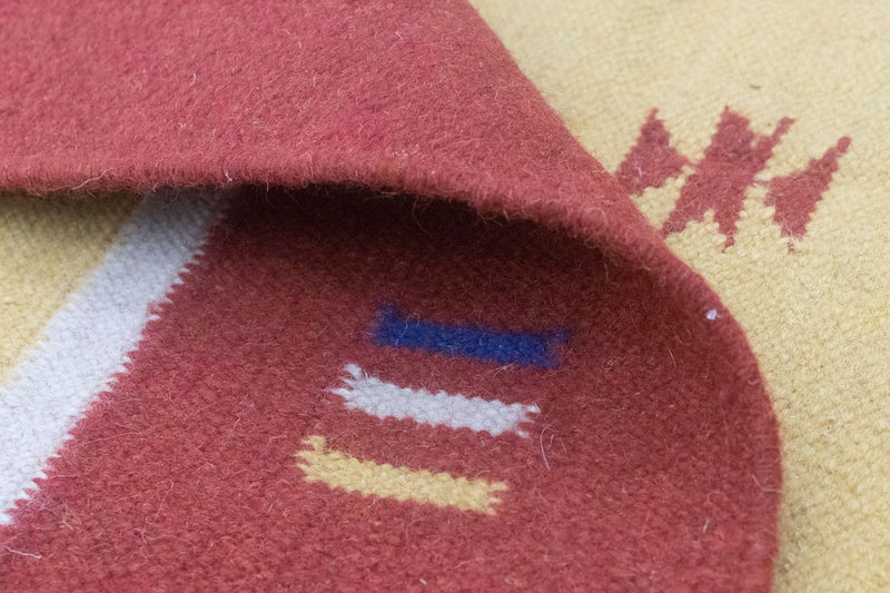 Dywan Kelim - modny - 200 x 140 cm - żółty