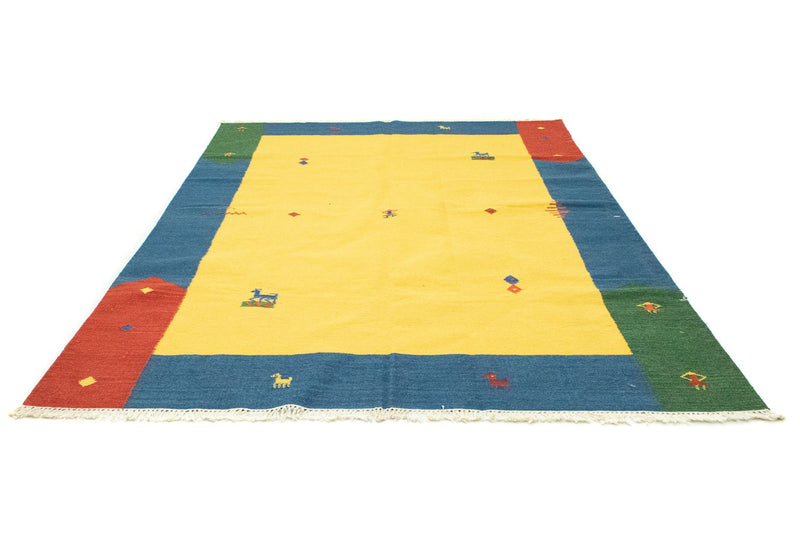 Dywan Kelim - modny - 300 x 200 cm - żółty