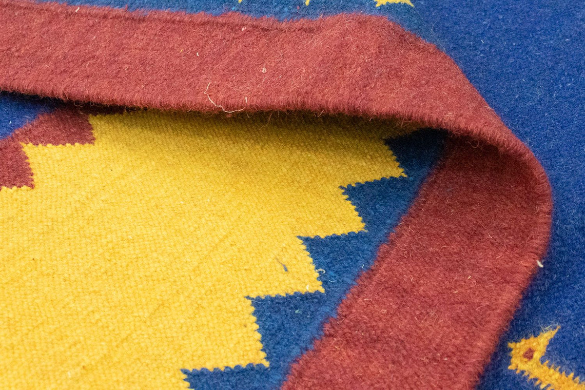 Dywan Kelim - modny - 300 x 200 cm - niebieski