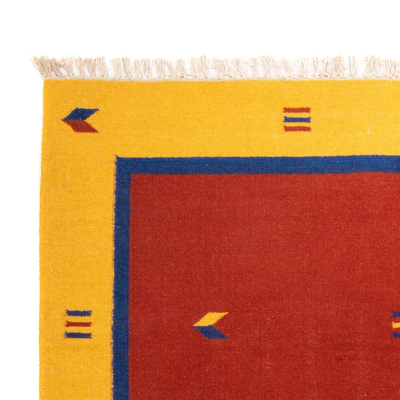 Dywan Kelim - modny - 240 x 170 cm - ciemna czerwień