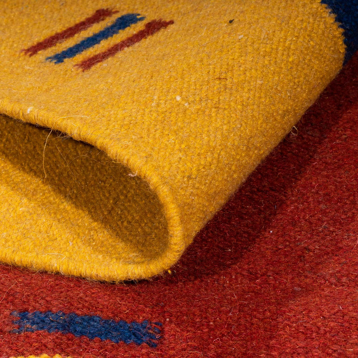 Dywan Kelim - modny - 240 x 170 cm - ciemna czerwień