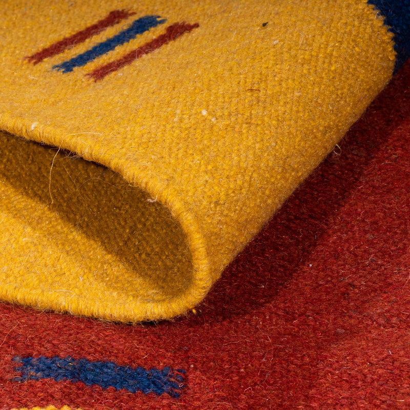 Dywan Kelim - modny - 240 x 170 cm - ciemna czerwień