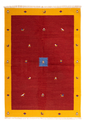 Dywan Kelim - modny - 240 x 170 cm - ciemna czerwień