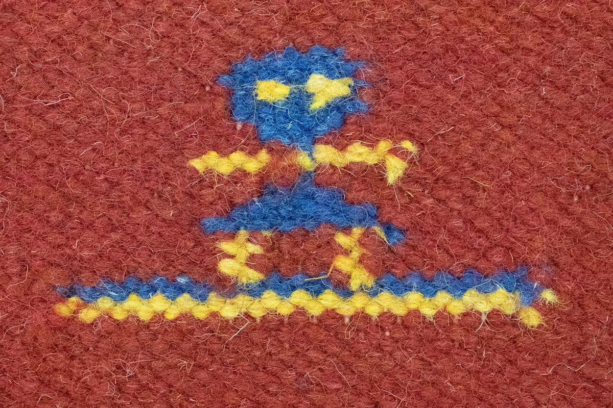 Dywan Kelim - modny - 200 x 140 cm - czerwony