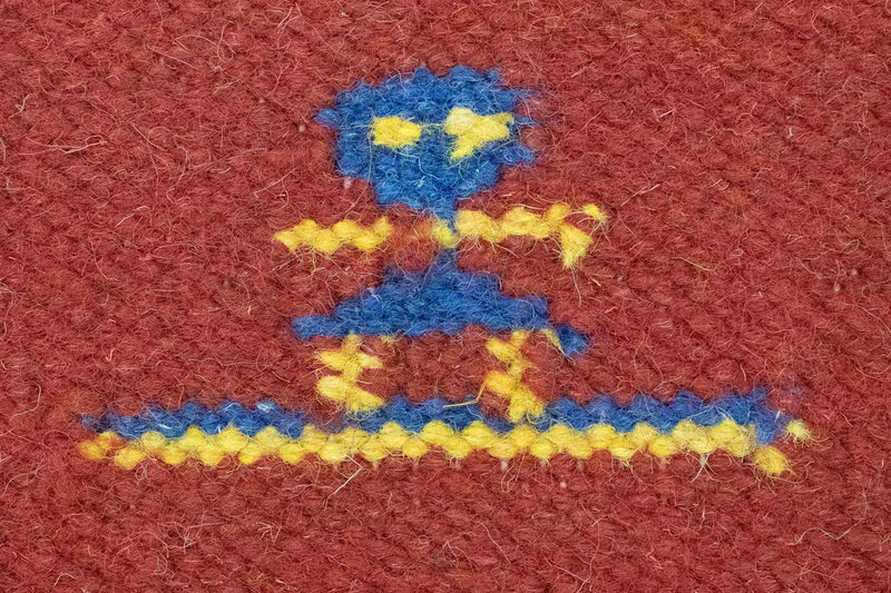 Dywan Kelim - modny - 200 x 140 cm - czerwony