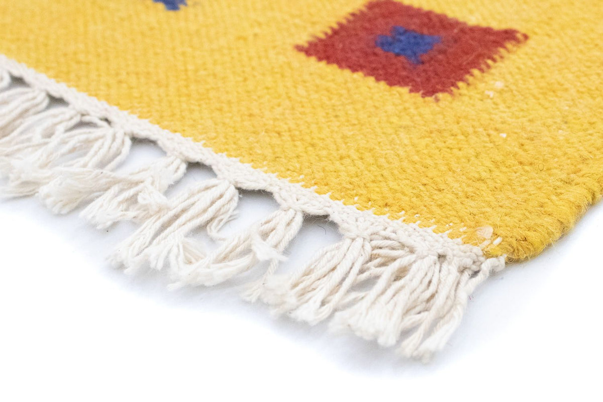 Dywan Kelim - modny - 200 x 140 cm - czerwony