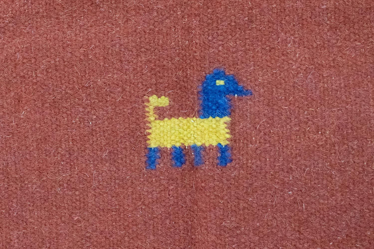 Dywan Kelim - modny - 200 x 140 cm - czerwony