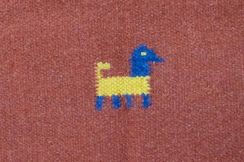 Dywan Kelim - modny - 200 x 140 cm - czerwony