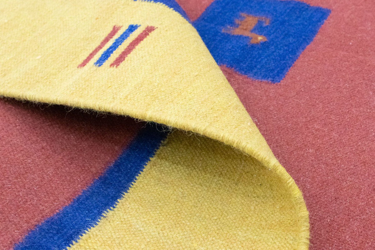 Dywan Kelim - modny - 200 x 140 cm - czerwony