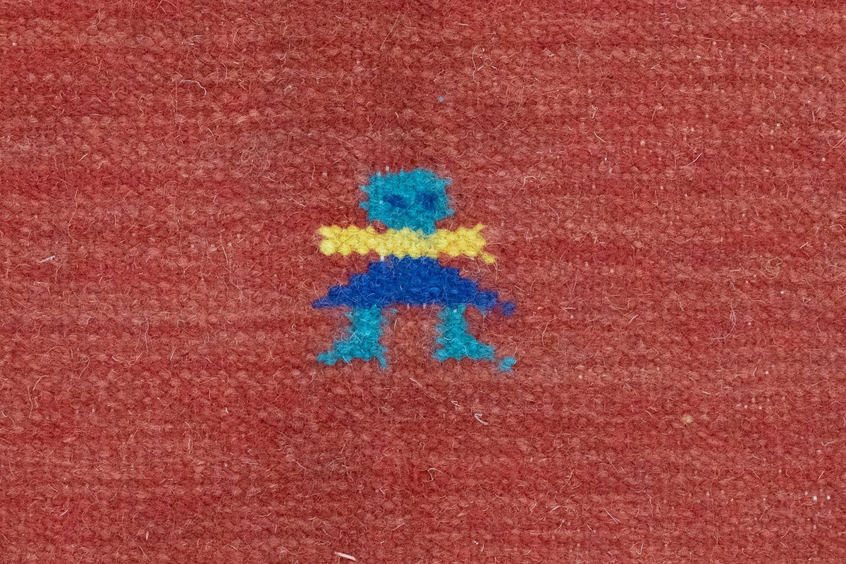 Dywan Kelim - modny - 200 x 140 cm - czerwony