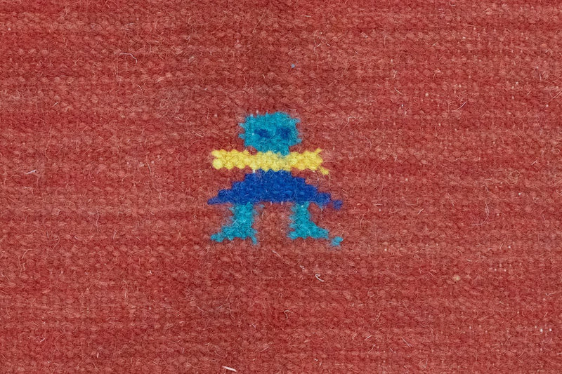 Dywan Kelim - modny - 200 x 140 cm - czerwony