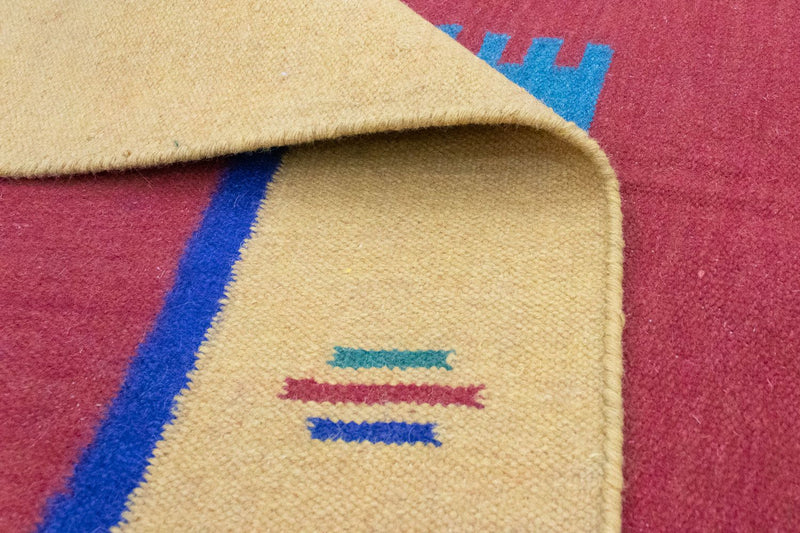 Dywan Kelim - modny - 200 x 140 cm - czerwony