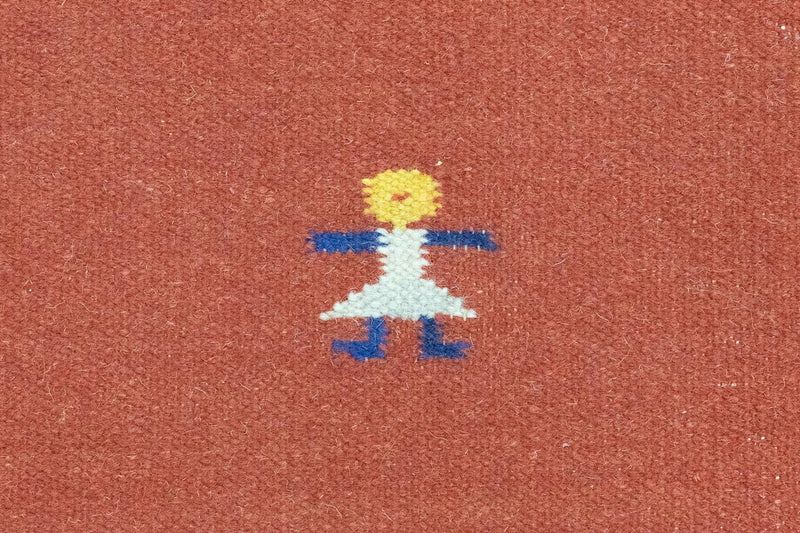 Dywan Kelim - modny - 200 x 140 cm - pomarańczowy