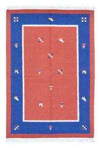 Dywan Kelim - modny - 200 x 140 cm - pomarańczowy