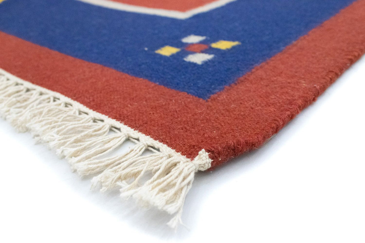 Dywan Kelim - modny - 200 x 140 cm - pomarańczowy