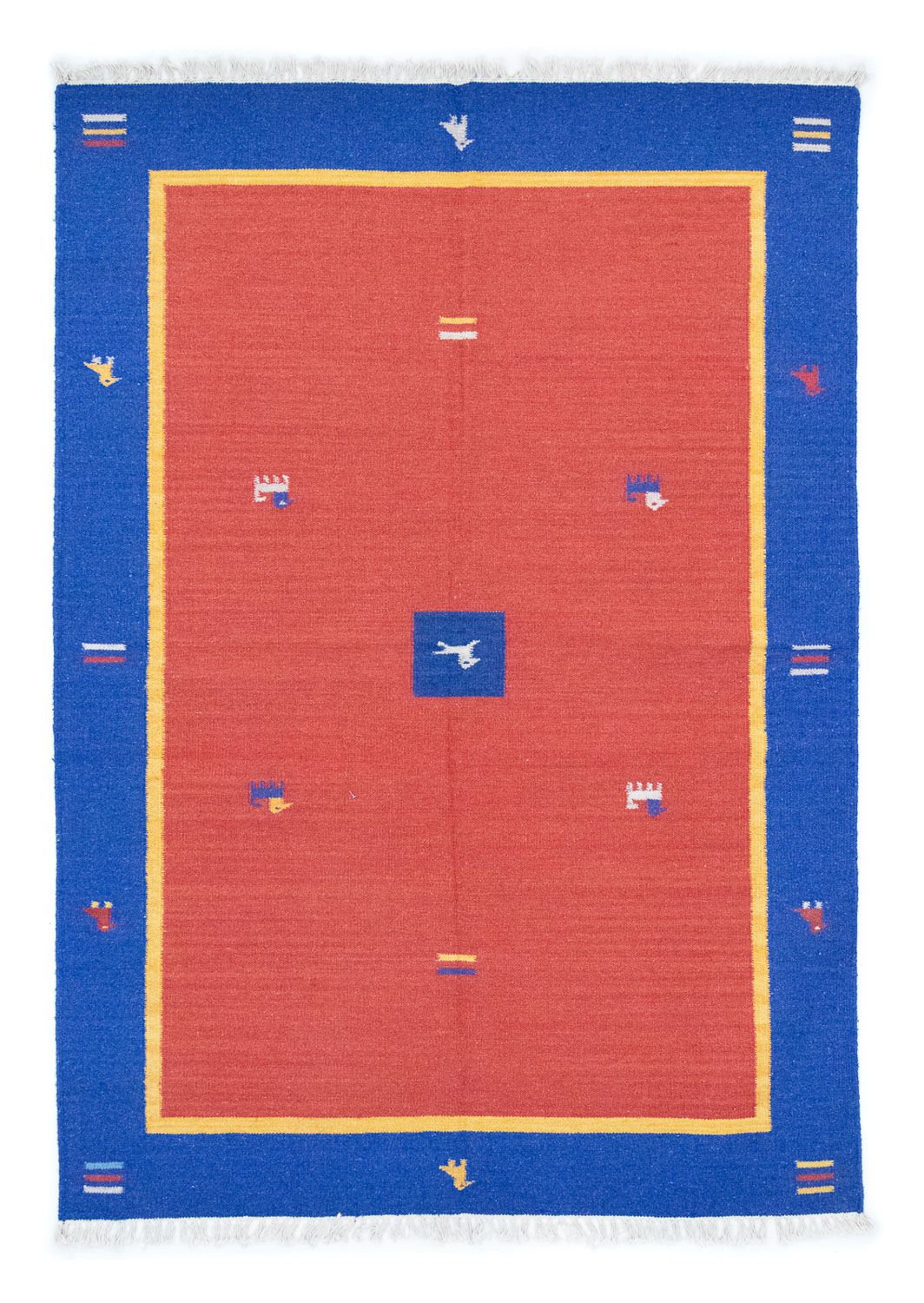 Dywan Kelim - modny - 200 x 140 cm - pomarańczowy