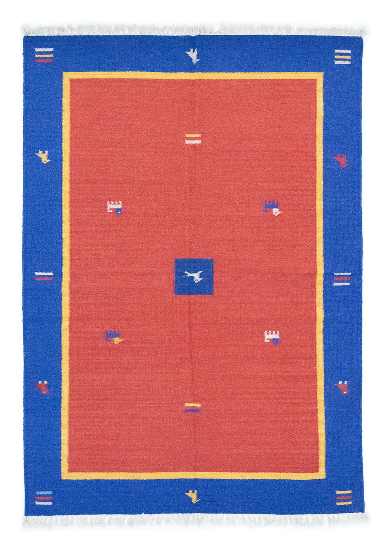 Dywan Kelim - modny - 200 x 140 cm - pomarańczowy